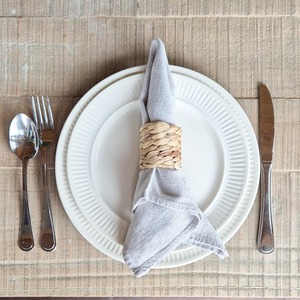 Anneaux de jacinthe d'eau pour tenir des serviettes à manger service de restauration accessoires de décoration ensemble de ronds de serviette naturels - Product Image 6