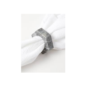 Soporte para servilletas de mármol, forma redonda, gris, piedra, tisú, de refractex, artesanía de la India - Product Image 5