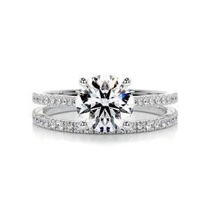Round Diamond Shape Bridal <b>Set</b> <b>For</b> <b>Women</b> - Product Image 3