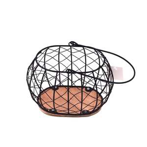 Metal Circle Fruits <b>Basket</b> <b>with</b> Eco-Friendly <b>Handle</b> for Elegant Home Use Artisan Finished Large Storage and Fine Craftsmanship - Product Image 4