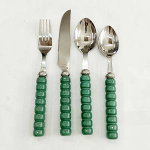 Our <b>Cutlery</b> <b>Sets</b> Are Simple and Elegant Combining Simple and Curved Lines Stainless Steel Bulk <b>Gold</b> Plated <b>Cutlery</b> - Product Image 6