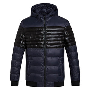Custom Men's Autumn <b>Winter</b> Down Jacket Plus Size Goose Down <b>Coat</b> Standing Collar <b>Waterproof</b> Pattern Decorated Puffer Jacket - Product Image 1
