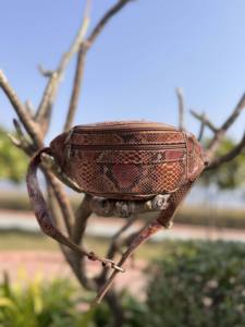 Nouvelle ceinture de voyage tendance en cuir véritable imprimé serpent 2026, avec poche à la taille, sac à main python, facile à transporter, ceinture porte-monnaie multi-usages - Product Image 2