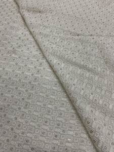 Tissu Georgette brodé lourd pour garçons/filles respirant uni Sherwani/Kurta Koti tissé avec fonction de mémoire - Product Image 4