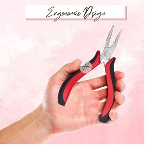 Nano Ring <b>Plier</b> with Grip-Stainless Steel Lightweight 3-Hole <b>Mini</b> Hair Extension <b>Pliers</b> for Beads - Product Image 5