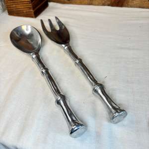 Juego de servidor de ensalada de acero inoxidable con mango forjado, utensilios de cocina de lujo para el hogar, Hotel, restaurante, vajilla y uso doméstico - Product Image 1