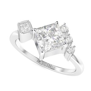 ชุดเดรส2.00CT สำหรับผู้หญิงชุดเจ้าหญิงตัดเพชร - Product Image 4
