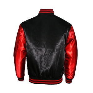 Veste universitaire en satin polyester personnalisée, veste de baseball, veste de lettreman, logo personnalisé, veste en polyester pour homme, taille plus - Product Image 2