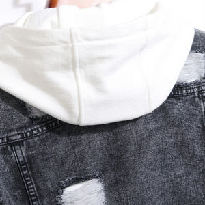 Good Quality Custom Casual Slim <b>Long</b> Sleeve Jean <b>Jacket</b> <b>Men's</b> Ripped Biker Classic Style Vintage Blue Denim <b>Jacket</b> for <b>man</b> - Product Image 3