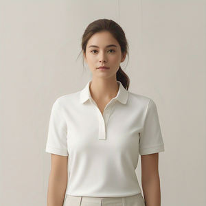 Camiseta Polo de manga corta ligera para mujer de alta calidad 100% algodón poliéster ropa deportiva transpirable Golf para Polo camiseta - Product Image 4