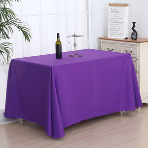 Nappe rectangulaire blanche prix usine tissu de banquet ajusté blanc cassé pour décor de table de mariage - Product Image 2