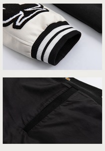 Logo personnalisé veste universitaire d'hiver de baseball vierge de gros pour les hommes coupe-vent imperméable - Product Image 6