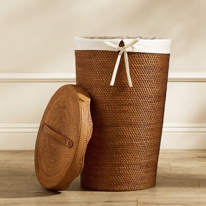 Cestas de mimbre para ropa sucia con forro de tela, fabricante y proveedor de cestas de almacenamiento más vendidas. - Product Image 1