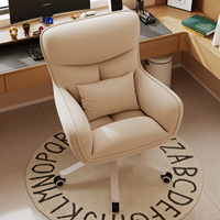 Chaise de coiffeuse confortable en velours pour chambre à coucher - Siège de maquillage rembourré doux, chaise d'ordinateur et table de rangement pour salon