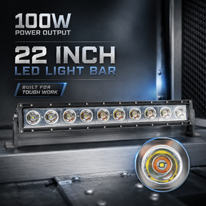 Accessoires <span class=keywords><strong>4x4</strong></span>, <span class=keywords><strong>barre</strong></span> lumineuse <span class=keywords><strong>LED</strong></span> droite à une seule rangée de 22 pouces, 9-60V, 100W, <span class=keywords><strong>LED</strong></span> pour camion tout-terrain, UTV, ATV - Product Image 5