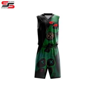 Impresión por sublimación, uniformes de baloncesto amarillos y negros, diseño personalizado, kits de camisetas de equipo de baloncesto para hombres - Product Image 1
