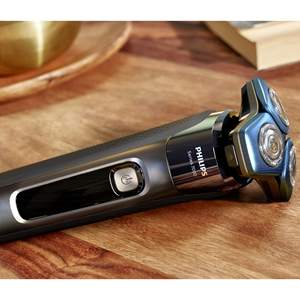 Rasoir électrique double lame pour homme, étanche IPX7, utilisation humide et sèche, avec fonctions rotative et à grille, lavable, version allemande - Product Image 5