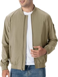 Blousons bombardier pour hommes coupe-vent léger décontracté élégant automne golf robe zippée affaires universitaire collège baseball veste universitaire - Product Image 2