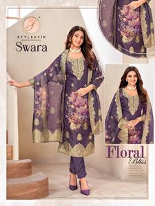 Último traje de diseñador Estilo moderno Alto en demanda Organja Jqaurd Simmer Kurti Pant & Dupatta Impresiones digitales Trabajo Mujer Moda - Product Image 2