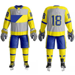 Suministro directo de fábrica Los mejores precios Nuevo estilo Uniforme de hockey sobre hielo para adultos Ropa de equipo Rendimiento óptimo Ropa de hockey sobre hielo - Product Image 1