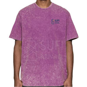 Camisetas de Hombre con Lavado Ácido, 100% Algodón, Tejido Transpirable de Secado Rápido, Manga Corta, Tallas Grandes, Corte Regular, Venta Directa de Fábrica - Product Image 1