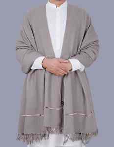 Men Traditional Wool <b>Shawl</b> Soft Warm Breathable Winter Solid Color Elegant <b>Wrap</b> for Office Wear - Product Image 1