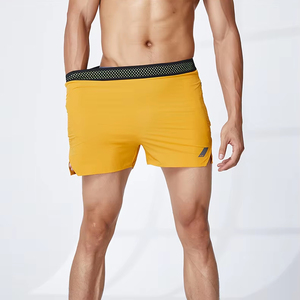 กางเกงขาสั้นออกกำลังกายขาสั้นสำหรับผู้ชายกางเกงขาสั้นออกกำลังกายแบบแอคทีฟแบบยืดได้4ทางงาน OEM ตามสั่ง - Product Image 5