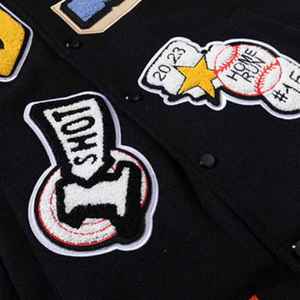 เสื้อแจ็คเก็ตวาร์ซิตี้ปักลายเชนิลคุณภาพสูงสำหรับผู้ชาย - Product Image 2