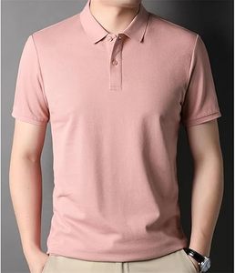 T-shirt polo coupe ajustée pour homme, silhouette fuselée en tissu amélioré extensible, bordure contrastée, ourlet renforcé, motif imprimé vêtements - Product Image 3