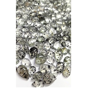 251 piezas de cuarzo de punto negro natural 16x12mm cabujones ovalados 1060 Cts lote IROC ventas piedras preciosas sueltas US $85 todos" - Product Image 2