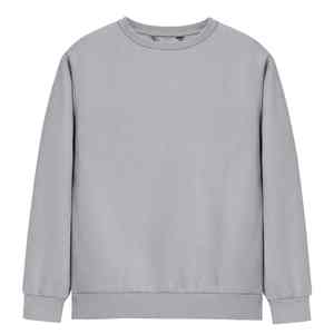 Nouveau design couleur unie coton sweat pour femmes prix de gros tricoté décontracté respirant sweat à col rond pour femme - Product Image 1