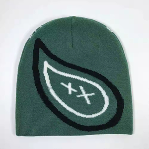 Bonnet Jacquard Personnalisé OEM en Gros Unisexe en Acrylique Tricoté Respirant Imperméable avec Strass en Relief Réglable - Product Image 5