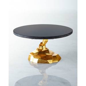 ฐานโลหะเคลือบเงาสีเงินพร้อมฐานวางเค้กทรงกลมเคลือบผงสีดำ - Product Image 2