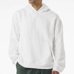 Nouveau style de sweat-shirts à épaules tombantes surdimensionnés, tissu polaire chaud d'hiver hautement durable, non doublé, anti-rétrécissement, avec poche - Product Image 1