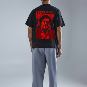 เสื้อยืดผ้าฝ้าย300GSM 260GSM กล่องทรงโอเวอร์ไซส์สำหรับผู้ชายเสื้อยืดบ็อกซี่แบบลำลองออกแบบได้ตามที่ต้องการ - Product Image 5