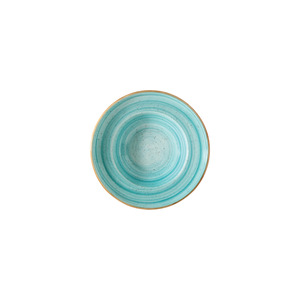 Plato Hondo Aqua Gourmet Premium de Porcelana de 24 cm, Moderno, Color Turquesa Texturizado, Elegante, 400 cc, para Pasta y Cena, Ideal para Fiestas - Product Image 1