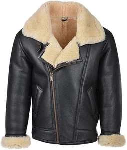 Chaqueta de piel sintética de invierno para mujer, chaqueta de moto cálida personalizada con solapa grande - Product Image 1