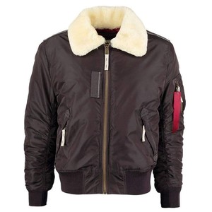 Wholesale Custom Made OEM Men's Bomber Jacket with Polyester/Nylon Breathable & Quick Dry Winter Custom Colors & Logo Positions - Product Image 3