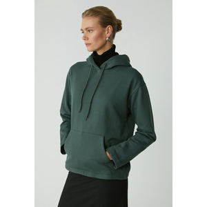 Sweat-shirt à capuche avec poche kangourou ultra doux et confortable pour femme ETHIQUET Piper, doublé en polaire - Product Image 2