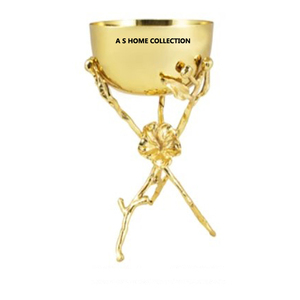 Soporte de rama de árbol de lujo, dorado brillante cuenco, incienso decorativo de metal de latón, quemador Bakhoor Oudh para fragancia - Product Image 1