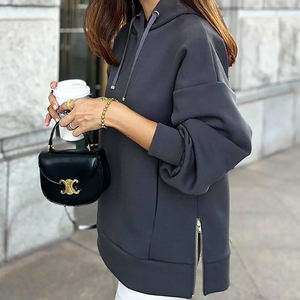 Sweat-shirts tendance décontractés pour femmes, personnalisables en gros, anti-rides et respirants, derniers modèles vierges pour femmes, tendance 2026 - Product Image 4