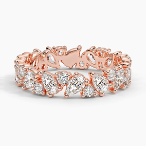 Anillo de Compromiso y Boda de Moissanita para Mujer, Clásico, Oro Amarillo de 10k, para Compromiso, Boda, Aniversario, Regalo para Ocasiones Especiales - Product Image 1