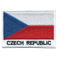 Patch de drapeau tchèque de la République tchèque Applique brodée de qualité supérieure, pays européen fer sur patchs