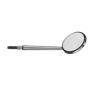 Miroir buccal dentaire à tête rhodiée, surface avant simple, à embase conique, instruments manuels en acier inoxydable, poignée ergonomique pour os - Product Image 2