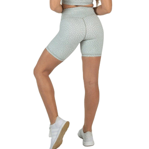 Pantalones cortos de Yoga de cintura alta para mujer, algodón transpirable, cuerpo completo, diseño personalizado, pantalones cortos deportivos, venta al por mayor, logotipo personalizado, teñido liso - Product Image 4