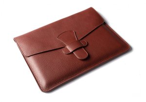 Özelleştirilmiş dizüstü deri kol yüksek kalite hakiki deri Laptop çantası deri laptop kılıfı kol - Product Image 6