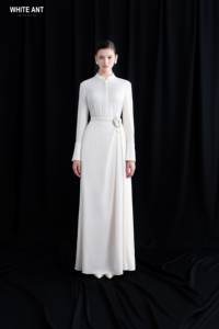 Deknit Retour Satin Georgette Tissu Prix Usine Sexy JENNY EMBELLISHED MAXI ROBE Pour La Fête Top Ventes Longues Robes Pour Femmes - Product Image 5