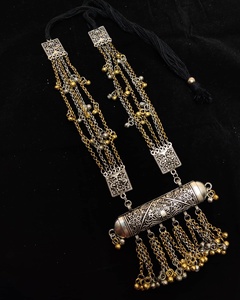 Fournisseur indien direct Meilleure vente de haute qualité de haute qualité oxydé Antique deux tons longue chaîne collier élégant fait à la main - Product Image 1