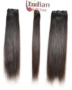 Cheveux humains indiens non traités, non chimiquement transformés, de temple, en paquet, lisses, à ondulations profondes, pour tissage, fabrication, noir naturel - Product Image 3