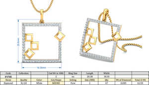 Hot Sell Trendy Zircon Pendant Minimalist Square Necklace Boho Brass Jewelry For Women 18k Gold Plated Geometric Charm Wholesale - Product Image 4